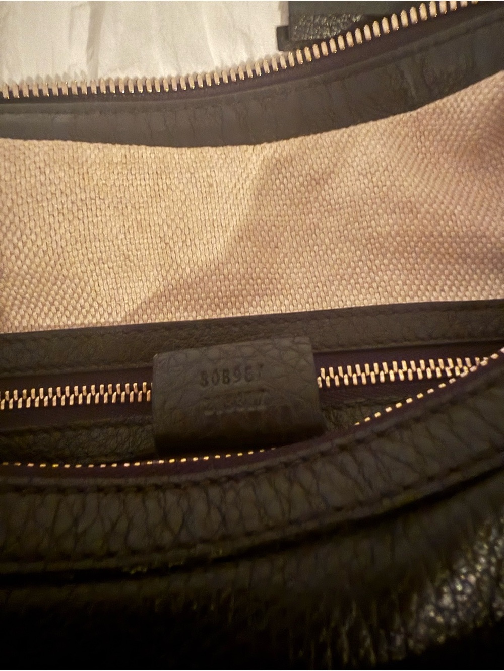 Gucci Black Pebbled Leather Hobo with Gold Chain and Tassel - Picture 6 of 6